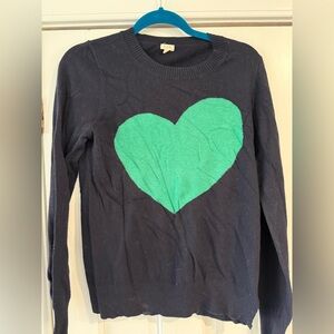 JCrew heart sweater size M